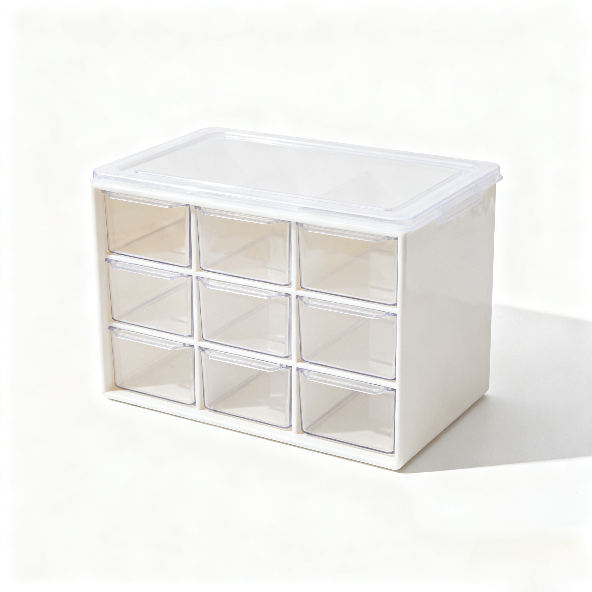 Plastic storage box (multi-layer with lid)