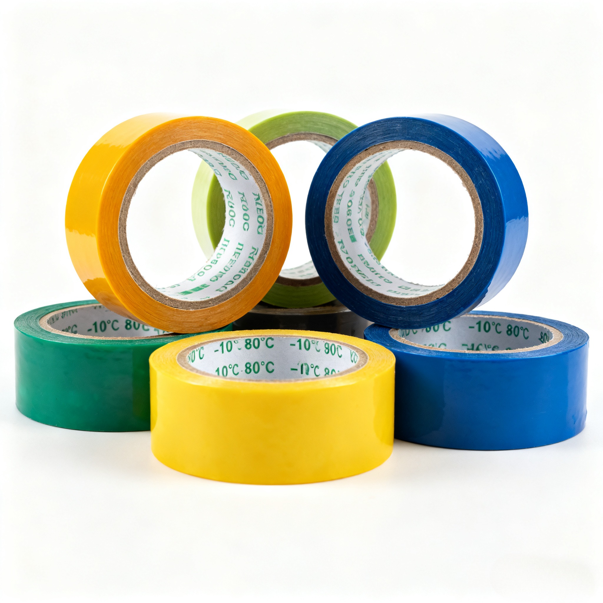 Plastic insulated electrical tape (5-roll set)
